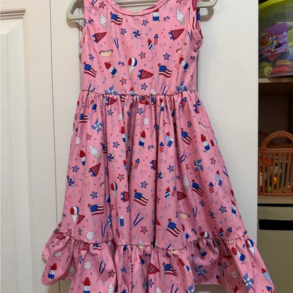 Parade Sleeveless Charm Dress- 4th of July